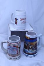 beer steins ceramic vintage Budweiser lot of 3 very good picture