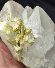 1.1-kg Green Tourmaline Crystals Grown On Matrix Quartz Having Nice Combination. picture