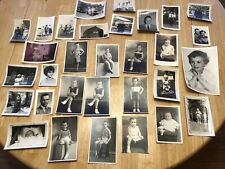 Huge Lot Black White Photographs Antique Pics & Postcards Baby,  Kids, Adults picture