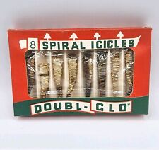 Vintage DOUBL-GLO SPIRAL Icicle ornaments 8 aluminum metal icicles picture