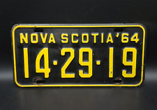 1964 NOVA SCOTIA Canada License Plate picture