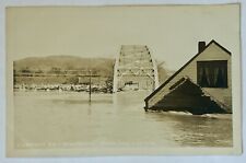 Flood Of 1936. Piermont Bradford Bridge. Vermont. Real Photo Postcard. RPPC picture