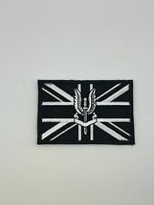 USA UK Flag British Black and White SAS HOOK PATCH 3x2 picture