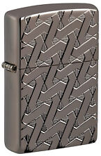 Zippo Armor Geometric Weave High Polish Black Windproof Pocket Lighter, 49173 picture