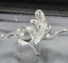 Vintage Elephant Clear Lucite Tiny Miniature Lucky Mini Figurine Truck Up picture