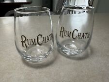 Set Of 2 Unique RUM CHATA 4” Drinking Glasses Really NICE picture