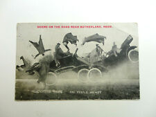 Nebraska Funny Car Auto Crash Accident Sutherland Antique 1917 Postcard picture