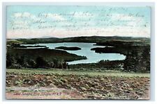 c. 1907 Lake Sunapee from Sunapee Mt. NH Postcard Undivided Posted picture
