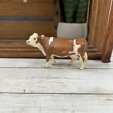 Schleich Simmental Cow Farm Animal Figure Brown White 2008 Retired D-73527 picture