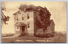 Yorkville School Ground Level View Yorkville NY C1907 Postcard J26 picture