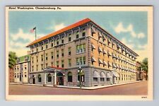 Chambersburg PA-Pennsylvania, Hotel Washington, Advertising, Vintage Postcard picture
