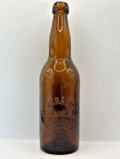 Vintage Wabash Brewing Co. 1-Pint Blob (BL) Amber Beer Bottle - Wabash, Ind. v1 picture