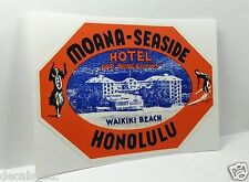 Moana Seaside Hotel Hawaii Vintage Style Travel Decal / Vinyl Luggage Sticker picture