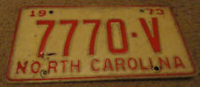 1973 North Carolina license plate 7770 V picture