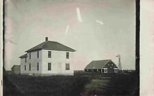 A View Of A Home, Barn & Windmill, Groton, South Dakota SD RPPC picture