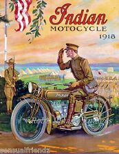 Indian Motorcycle Poster Vintage Advertising Antique Ad 1918  8 X 10 World War 1 picture