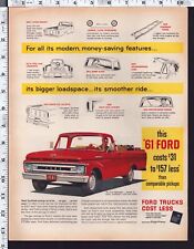 1961 Vintage Print Ford Truck USA picture