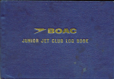 B.O.A.C. Junior Jet Club Log Book Junior Pilot Kiddie Wings Flights 1965 picture