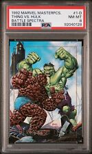 1992 Marvel Masterpieces Thing vs. Hulk #1-D Battle Spectra PSA 8 NM-MT  picture