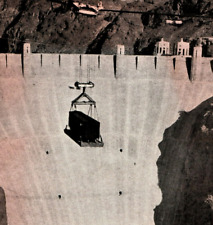 Boulder Dam Craning Powerhouse Machine Vintage Postcard JCB one cent Hoover Dam  picture
