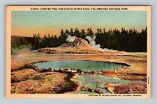 WY-Wyoming, Yellowstone National Park, Castle Geyser Cone, Pool Vintage Postcard picture