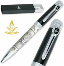 Masonic Ballpoint Pen Gift Set -Embossed Freemasons Elegant Pen Masonic Square picture