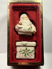 Lenox Christmas ~Santa Atop Chimney~ Stackable Salt & Pepper Shakers Preowned picture