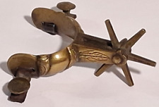Antique 19th Century RARE Mexican Lady's Spur Hand Tooled Very Ornate Damascene picture