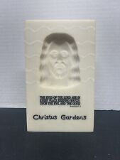 Vintage Jesus Face Sculpture Christus Gardens Display 2000 w/ Scripture. Stone  picture