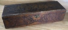 Vintage Antique Wooden WOODBURNED lightweight wood box picture
