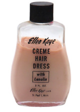 Vintage 1950's Ellen Kaye Creme Hair Dress with Lanolin 2 oz Glass Bottle Rare picture
