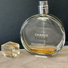 Vintage Chanel Chance Eau de Toilette Perfume 1.7 oz. Bottle, Almost Empty picture