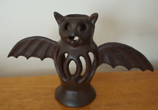 Big Rustic Gothic Cast Iron Bat Candle Holder Halloween Haunted House Home Decor picture