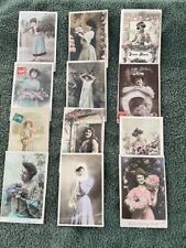 12 diff  real photo French Ladies postcards(RPPCs) - 1910s to 1920s picture