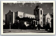 First Christian Church Ponca City Oklahoma OK  Vintage B/W Postcard picture
