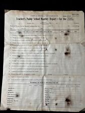 1908 UPSHUR county TEXAS Public School Monthly Report WHITE colored CHILDREN picture