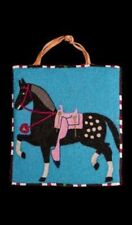 Old American Style Handmade Horse Beaded Leather Bag HBG109 picture