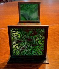 ANTIQUE TIFFANY STUDIOS PINE NEEDLE BOOKSHELF:PERFECT GREEN FAVRILE GLASS picture