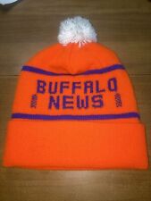 Vtg 1980’s Buffalo News Winter Hat Pom Beanie Knit Cap Toque USA Retro Bills EUC picture