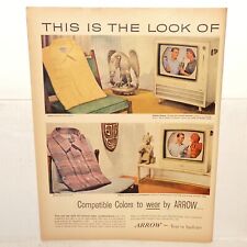 Vintage 1956 Arrow Clothing First in Fashion Magazine Print Advertisement picture