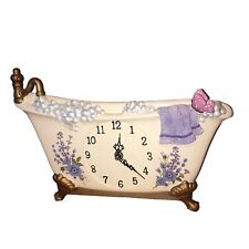 Collections Etc Lavender Clawfoot Bathtub Wall Clock Purple WALL CLOCK Nice picture