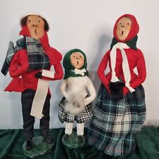 Lot 3 VTG Byers Choice Early 1980 Traditional Man Women Girl Carolers Bumpy Base picture