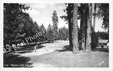 RPPC Hayden Lake Golf Course Golfers Putting by Ross Hall Real Photo Postcard picture