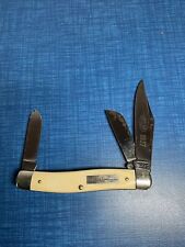 SEARS CRAFTSMAN Folding 3 Blade Knife USA 95044 Beige Vintage picture