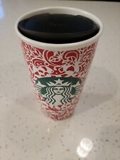 2016 Starbucks Coffee Ceramic Holiday Christmas Travel Tumbler Mug picture
