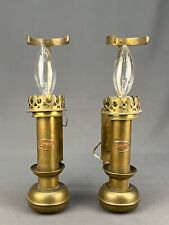 Pair of GWR Brass Wall Sconce Great Western Railroad Lantern; Electrical picture