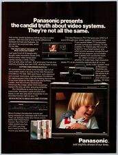 Panasonic VHS Hi-Fi Video Systems Vintage Dec, 1986 Full Page Print Ad picture