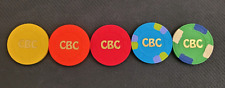 Sample Set of CBC Casino Poker Chips Paulson THC Cahto Bingo Casino picture