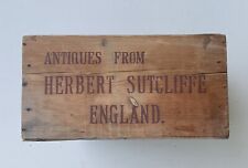 Vintage Herbert Sutcliffe 1960s Mail Order Antiques Dealer Crate England picture