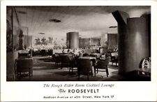 Postcard Rough Rider Room Cocktail Lounge at The Roosevelt Hotel New York City picture